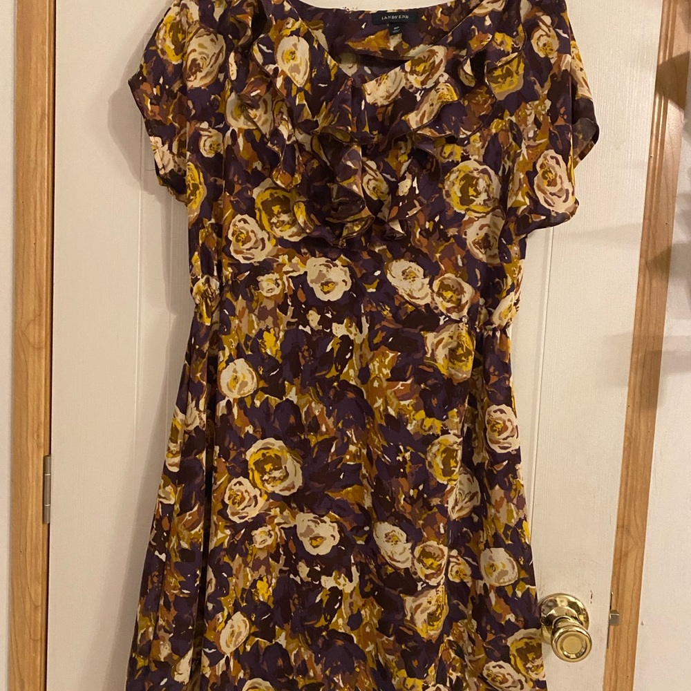 Lands End Sz 8P Floral Dress VGUC 😊😊
